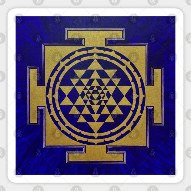 SHRI YANTRA BLUE Sticker by wernerszendi